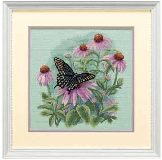 Набор для вышивания 35249 Butterfly and Daisies (Бабочка и ромашки)