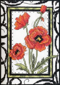 Набор для вышивания 65064 Blooming Poppies (Цветущие маки)