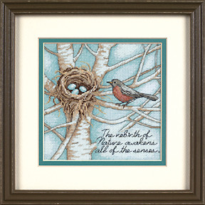 Набор для вышивания 65076 Robin s Nest (Гнездо малиновки)