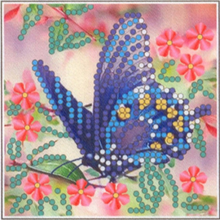 Набор для вышивания ББ-008 Бабочка синяя