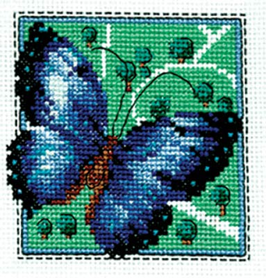 Набор для вышивания 1-032 Бабочка синяя