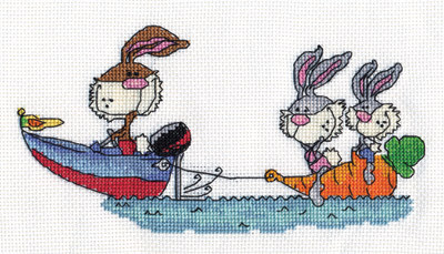 Набор для вышивания 8-080 Кролики на отдыхе