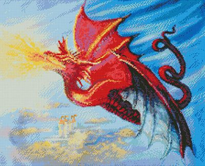 Набор для вышивания 99217 Красный дракон