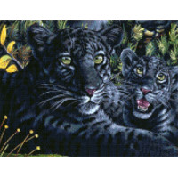 Kustom Krafts 99397 Черная пантера с детёнышем 