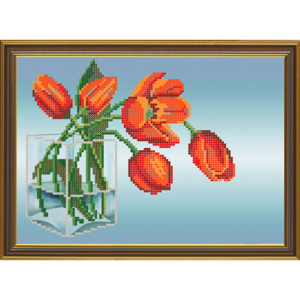 Набор для вышивания НС4114 Красные тюльпаны