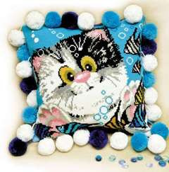 Набор для вышивания 1100 Подушка "Котёнок"