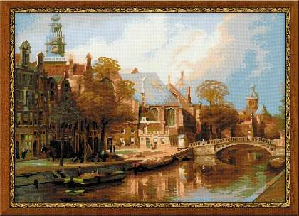Набор для вышивания 1189 Амстердам. Старая церковь и Церковь св. Николая Чудотворца