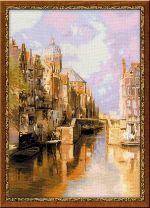 Набор для вышивания 1190 Амстердам. Канал Аудезейтс Форбургвал