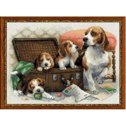 Набор для вышивания 1328 Собачье семейство