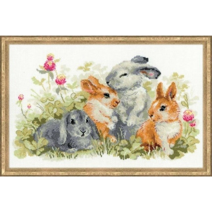 Набор для вышивания 1416 Забавные крольчата