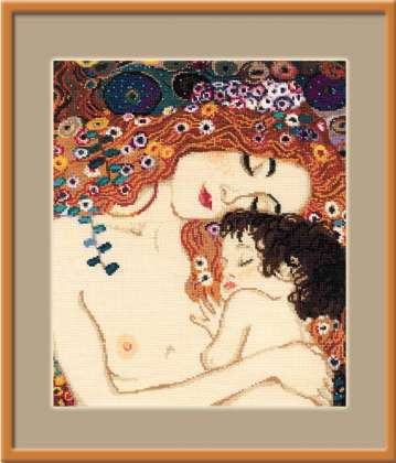 Набор для вышивания 916 Материнская любовь по мотивам картины Г.Климта