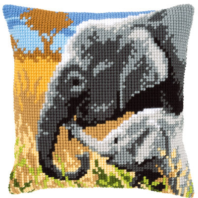 Набор для вышивания PN-0146813 Подушка Elephant Love (Слоновья любовь)