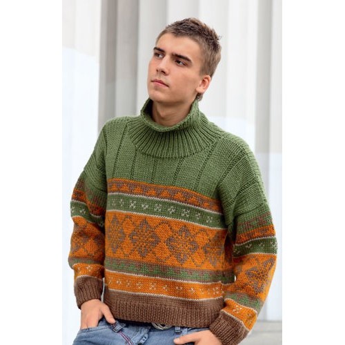 Жаккардовые мужские свитера