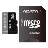 A-DATA AUSDH16GUICL10 Карта памяти micro SDHC, 16 GB, A-DATA Premier, 50 Мб/сек. (class 10), с адаптером, AUSDH16GUICL10 