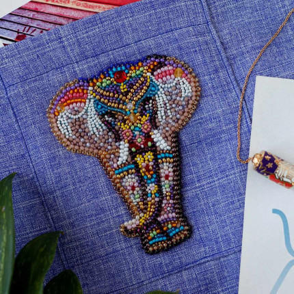 Набор для вышивки бисером украшения на натур. художественном холсте 'Чудо Индии-А' 7,7*9,5см АД-111  (арт. 618048)
