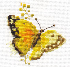 Набор для вышивания 0-147 Яркие бабочки. Жёлтая