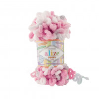 Puffy Color (упаковка 5 шт) Цвет 6370 розовый / серый / белый