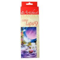 Artifact 679166 7109-78 Пластика отверждаемая 'Lapsi Glitter, 9 цветов, упак./180 гр. 