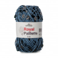 Royal Paillette хлопок 100% с пайетками 3мм и 6 мм Цвет 046 джинс с черным