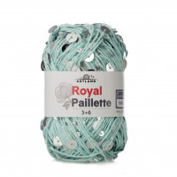 Royal Paillette хлопок 100% с пайетками 3мм и 6 мм Цвет 060 мята с серебром