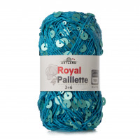 Royal Paillette хлопок 100% с пайетками 3мм и 6 мм Цвет 143 темная бирюза