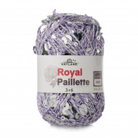 Royal Paillette хлопок 100% с пайетками 3мм и 6 мм Цвет 167 сиреневый меланж с серебром
