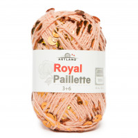 Royal Paillette хлопок 100% с пайетками 3мм и 6 мм Цвет 000 персик с золотом