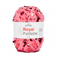 Royal Paillette хлопок 100% с пайетками 3мм и 6 мм Цвет 8207 розовый с красным