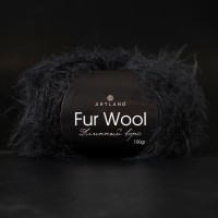 Fur Wool длинный ворс Цвет 34 черный