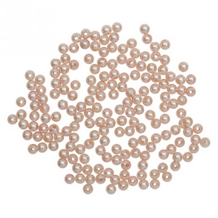Бусины круглые "Астра" 7708331 пластик, 3 мм, 20 г/упак. 006NL цв.св.оранж.
