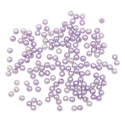 Бусины круглые 'Астра' 7708333 пластик, 5 мм, упак./25 гр., 017 NL цв.жем.фиолетовый