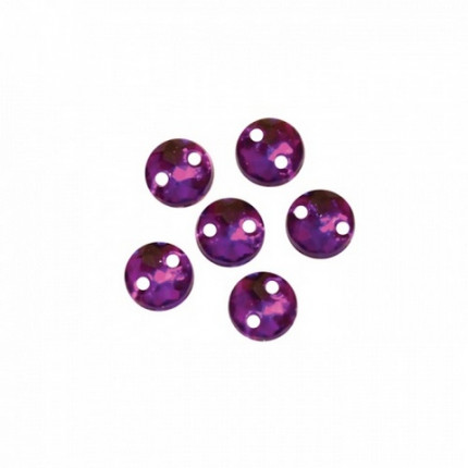 Стразы пришивные, акриловые (круглые), 22 т.пурпур (арт. 7701643)