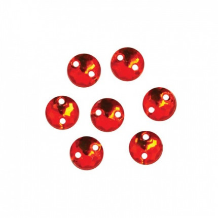 Стразы пришивные, акриловые (круглые), 06 красный (арт. 7701643)