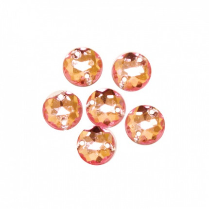 Стразы пришивные, акриловые,  (круглые) ,03 св.розовый (арт. 7701644)