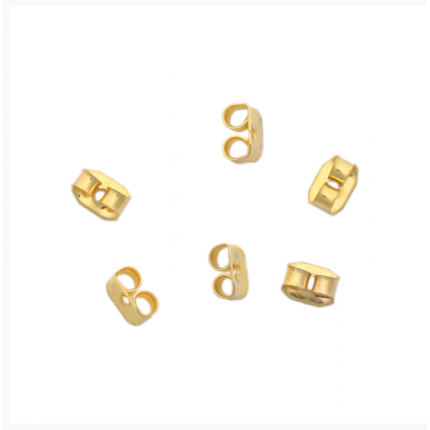 Фиксатор для серег HDES001-B, 6,5*4,5 мм, 6 шт/упак (золото) (арт. 7709562)