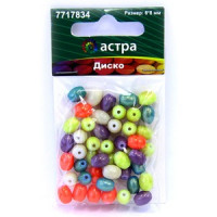 Астра 7717834 Бусины стеклянные микс «Диско» 