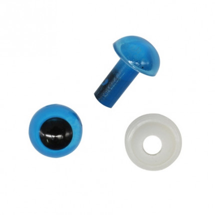 Глазки пластиковые с фиксатором 6мм, 24шт/упак (голубой) (арт. 7722410)