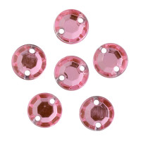 Астра 7725947 Стразы пришивные, акриловые, 6мм, 25шт/упак (круглые) Астра N13 светло-розовый 
