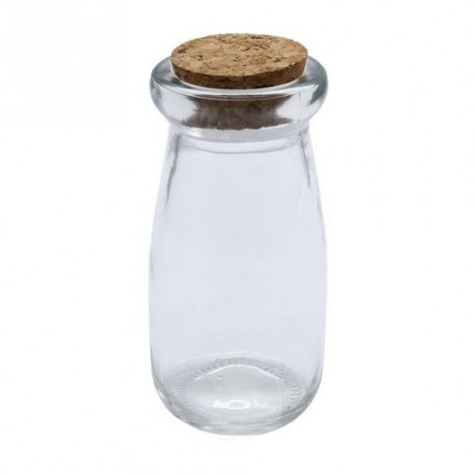 Бутылочка стеклянная с пробковой крышечкой, 2шт/упак (арт. 7729378 (AR1345))