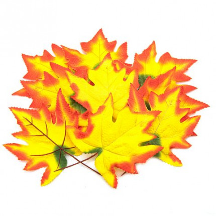 Кленовые листья XY19-1146  упак/12шт цв. (2 Желтый) (арт. 7730235)