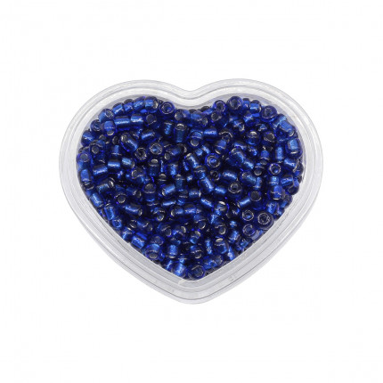 Бисер Astra&Craft 11/0, 8 (+/-0,5) г в форме 'Сердце', цвет 28 синий (арт. АРС-37441-1-АРС0001257676)