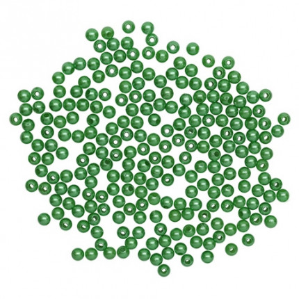 Бусины круглые "Астра" 7708331 пластик, 3 мм, 20 г/упак. 038NL цв.зеленый (арт. Бусины круглые)