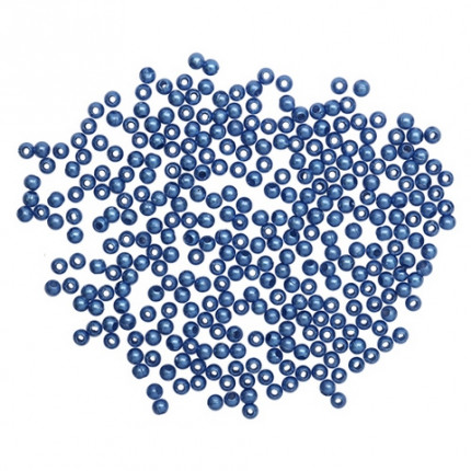 Бусины круглые "Астра" 7708331 пластик, 3 мм, 20 г/упак. 041NL цв.синий (арт. Бусины круглые)