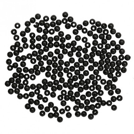 Бусины круглые 'Астра' 7708333 пластик, 5 мм, упак./25 гр., 031NL цв.черный (арт. Бусины цв.черный)