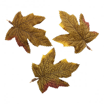 Кленовые листья, 9шт/упак.,  XY19-1141 (зелено-коричневые) (арт. Кленовые листья)