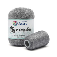 Астра 7732890 Пряжа Astra Premium 'Пух норки' (Mink yarn) 50гр 350м (80% пух, 20% нейлон) (нить 20гр в комплекте) 