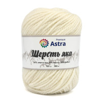 Astra Premium  Пряжа Шерсть яка (Yak wool) 100гр. 280м (25% шерсть яка, 50% шерсть, 25% фибра)  