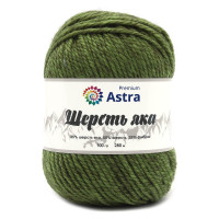 Шерсть яка (Yak wool) Цвет 24 зеленый мох