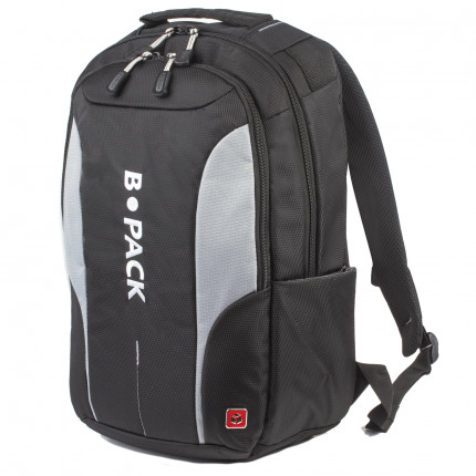 Рюкзак B-PACK "S-04" (БИ-ПАК) универсальный, с отделением для ноутбука, влагостойкий, черный, 45х29х16 см, 226950 (арт. 226950)