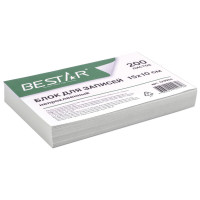 BESTAR 123004 Блок для записей BESTAR непроклеенный, блок 15х10 см, 200 листов, белый, белизна 90-92%, 123004 